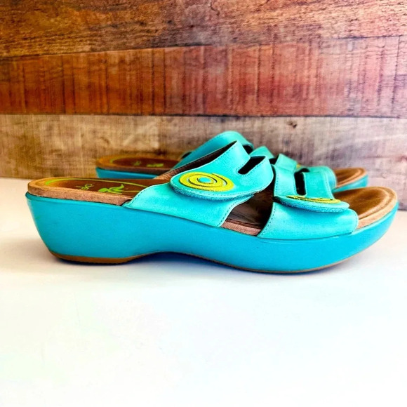 Dansko Sophie Arch Support Leather Wedged Sandals - Picture 2 of 7